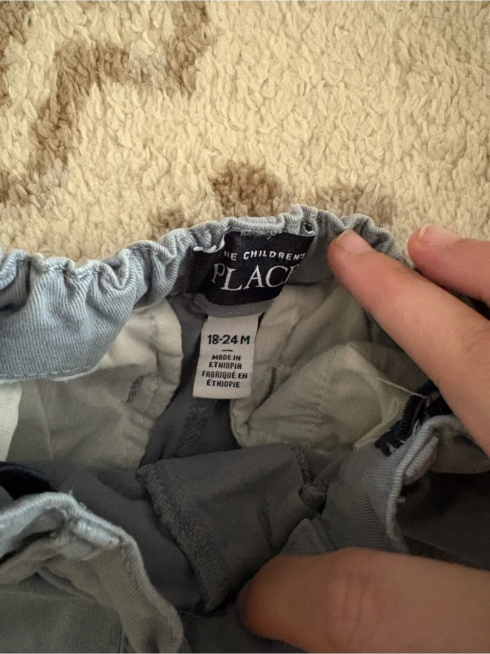The Children's Place Light Blue Cotton Blend Boys Shorts